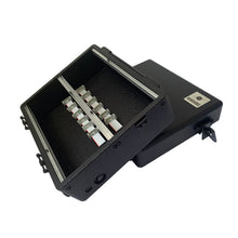 Load image into Gallery viewer, 6U / 60HP Eurorack Case - Open view with lid off in black
